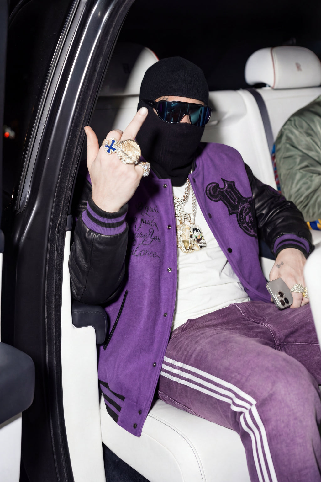 Purple varsity jacket