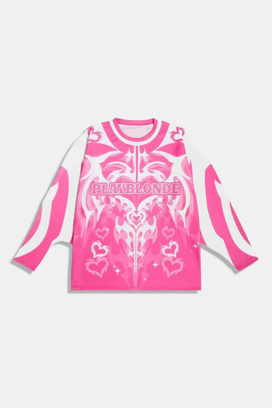 Pink American football jersey
