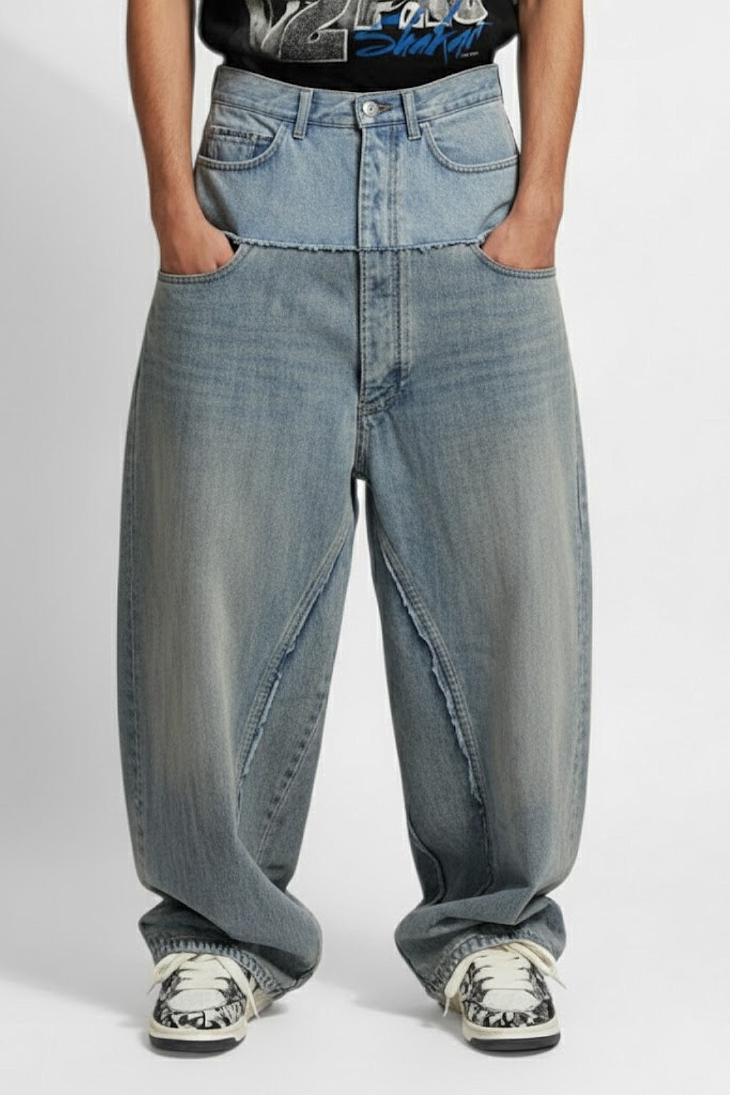 Double waist jeans