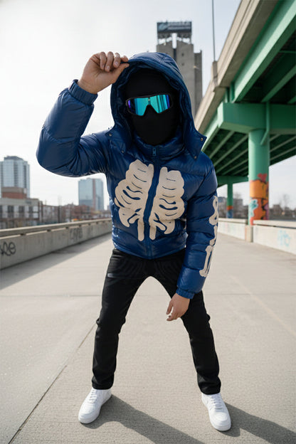 Skeleton puffer jacket
