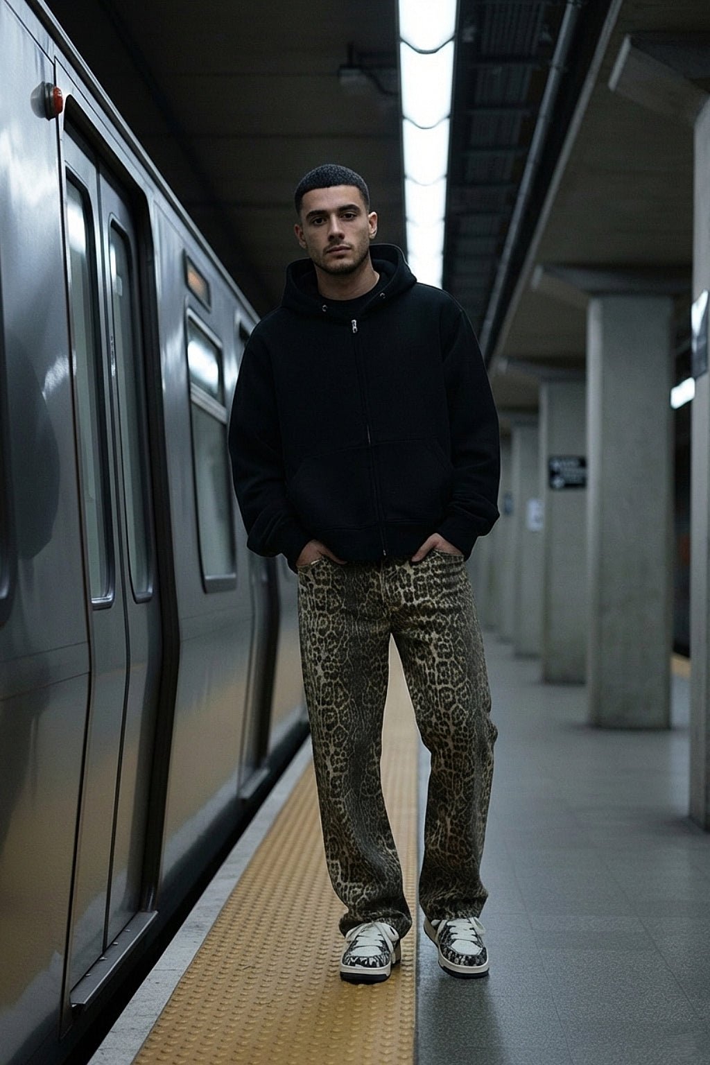 Leopard baggy pants
