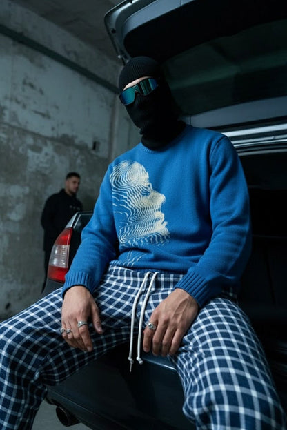 Blue Knit