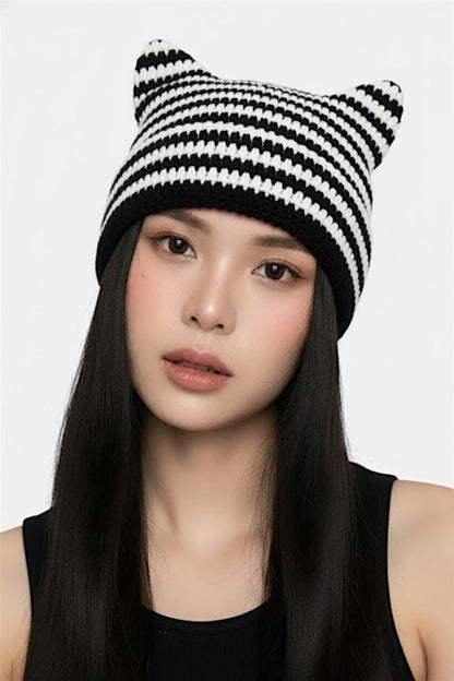 Bonnet chat crochet