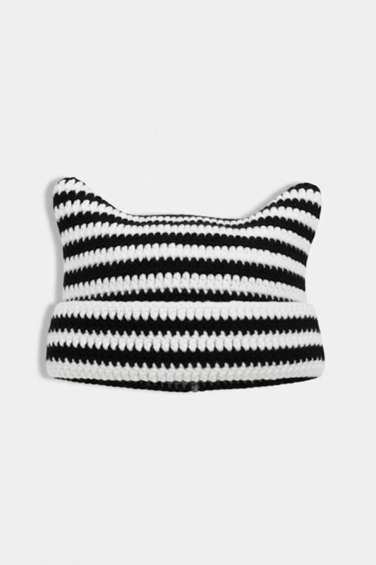 Crochet cat beanie