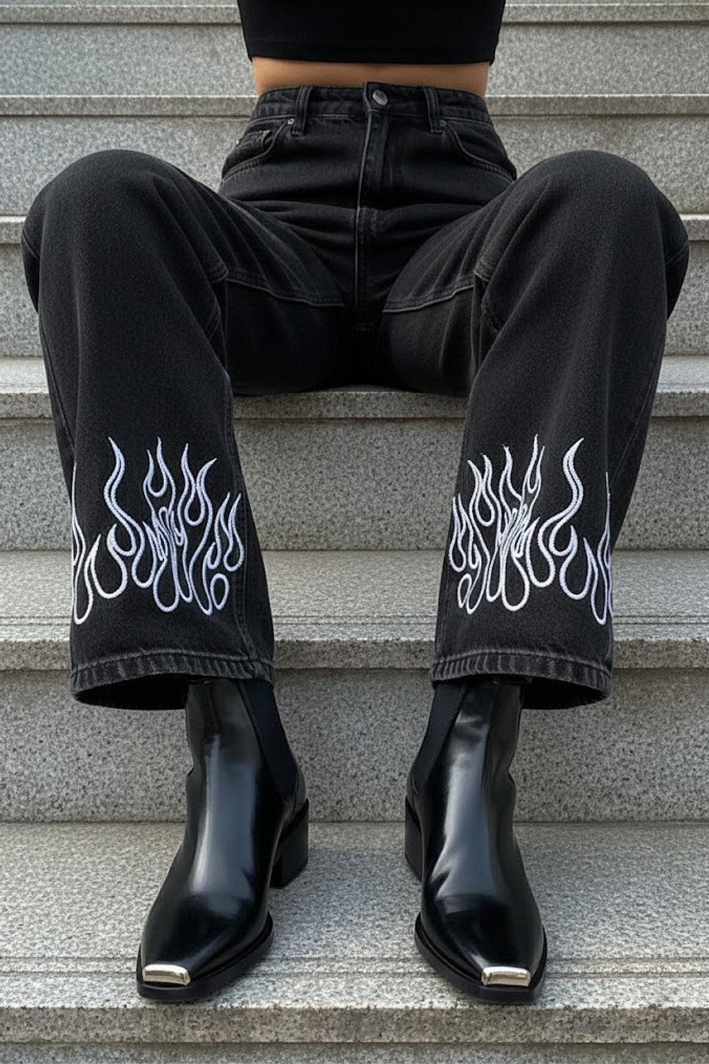 Bottines bout metal