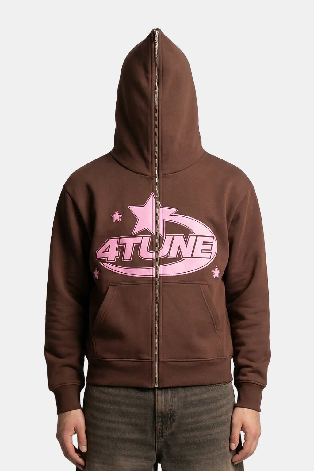 Brown full zip hoodie