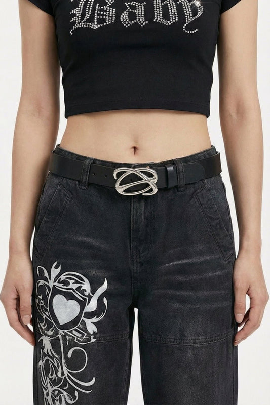 Ceinture boucle chrome
