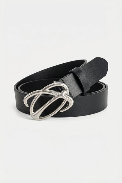 Chrome buckle belt