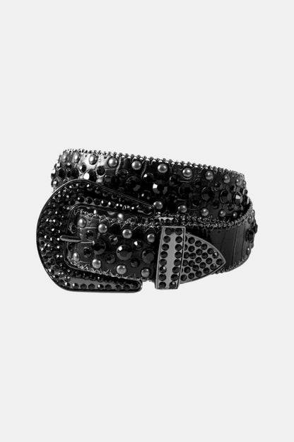 Black rhinestone belt