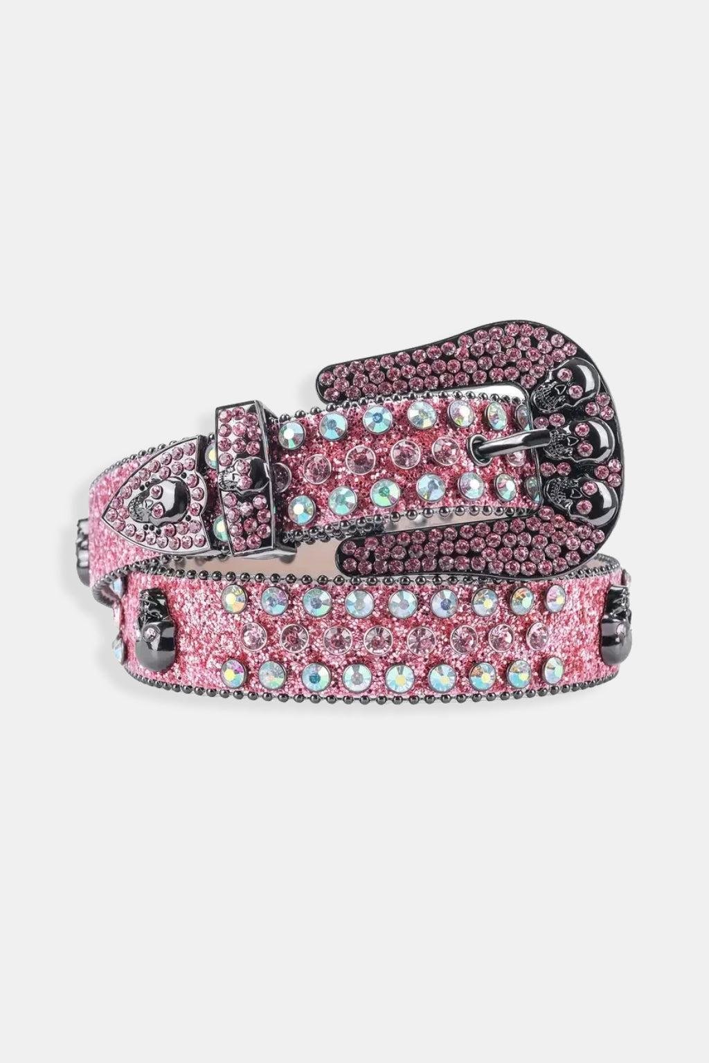 Pink rhinestone belt