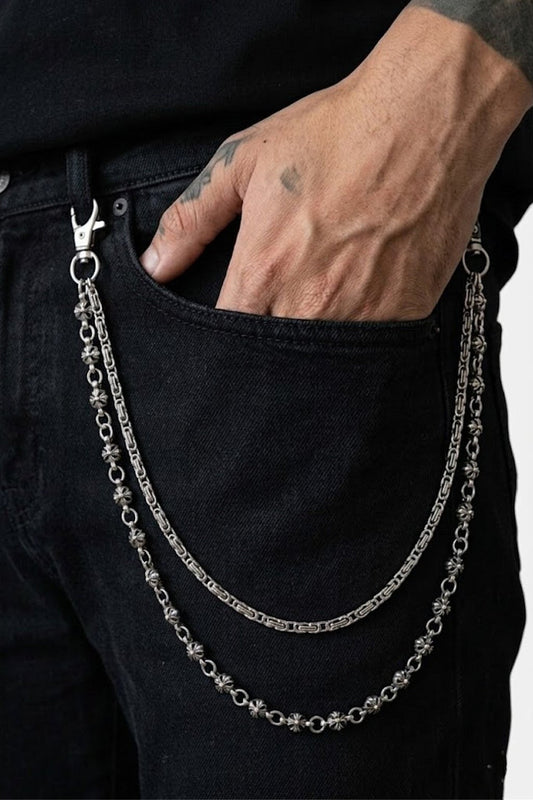 Silver pants chain