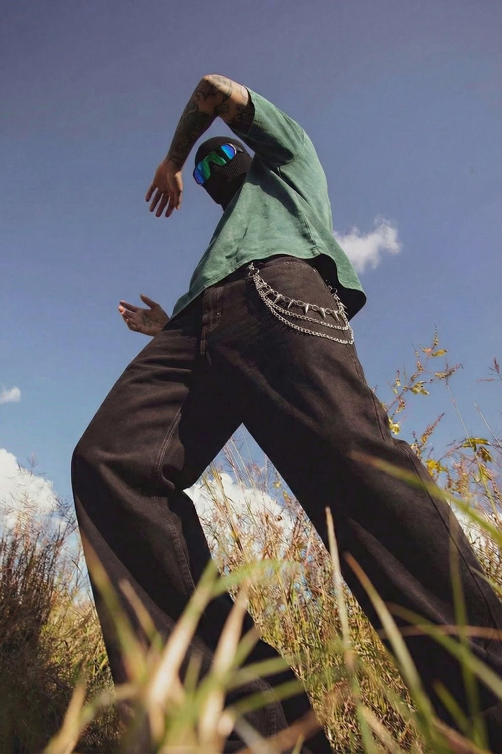 Biker pants chain