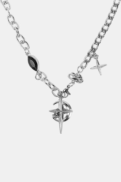 Moon and star necklace