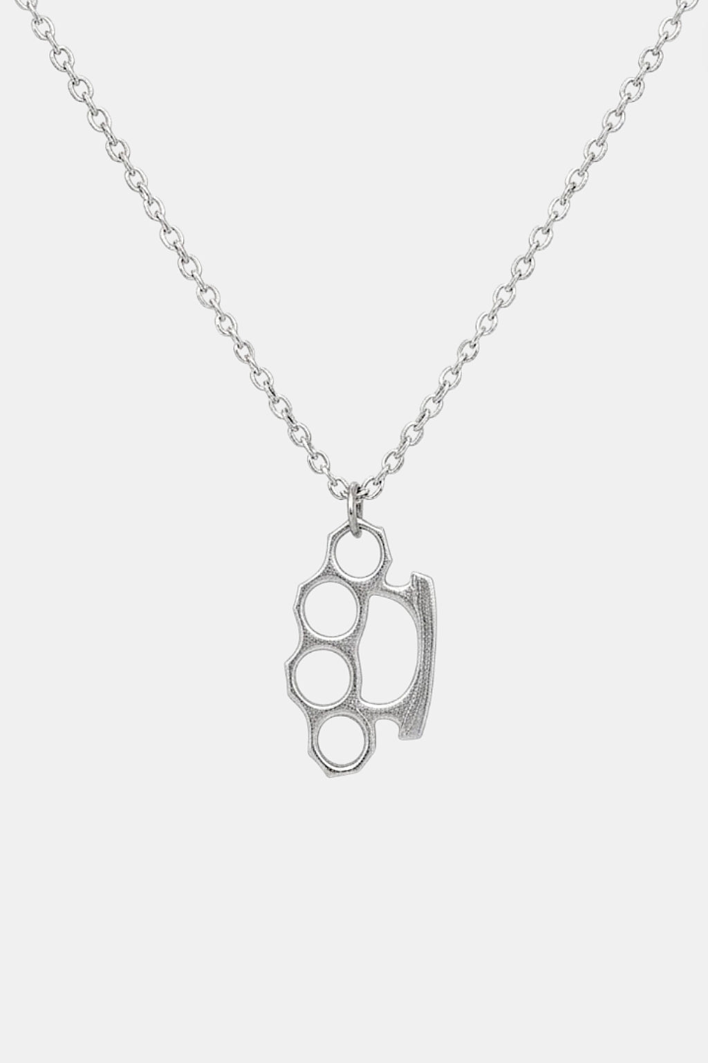 Brass knuckles necklace