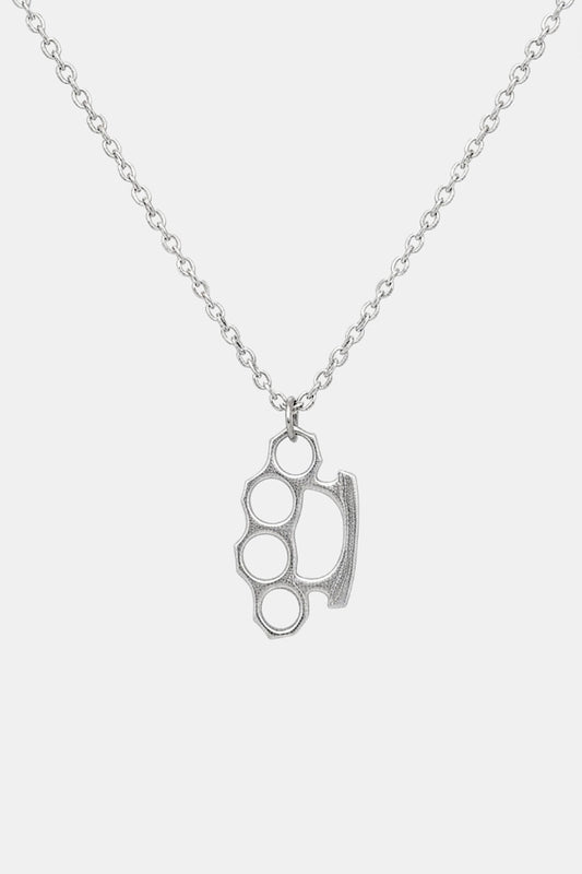 Brass knuckles necklace