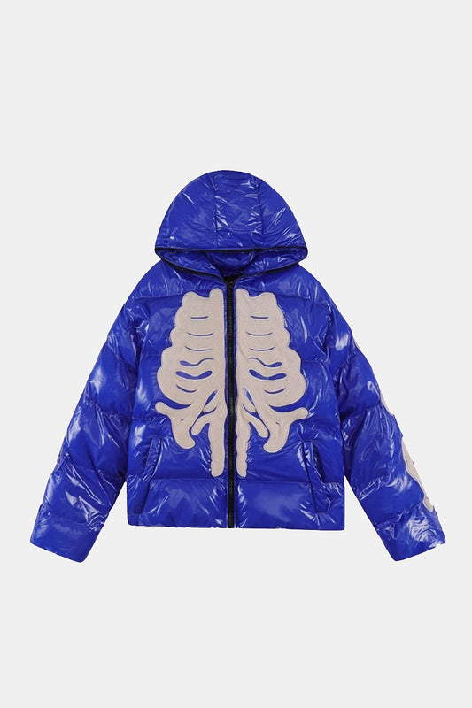 Skeleton puffer jacket