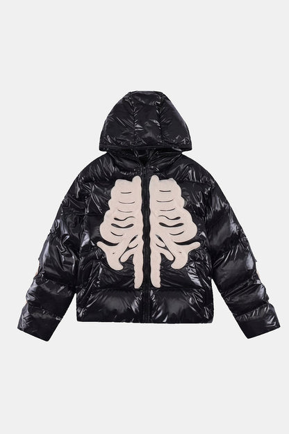 Skeleton puffer jacket
