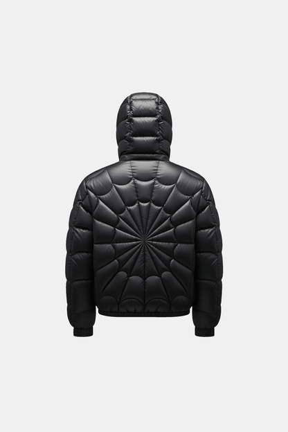 Spider web puffer jacket