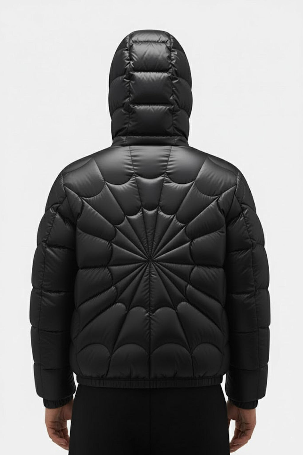 Spider web puffer jacket