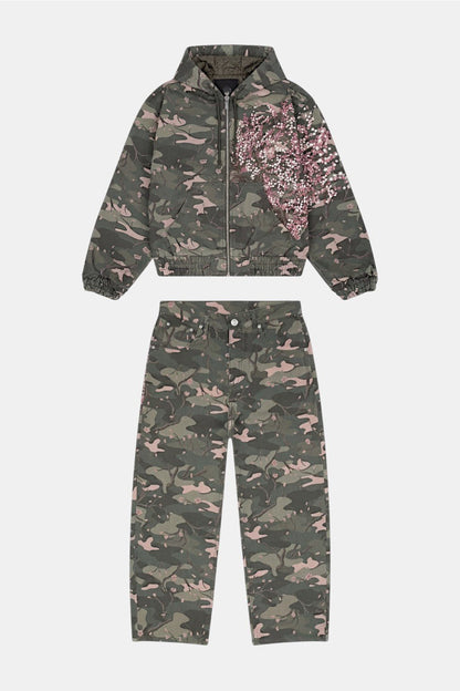 Embroidered camouflage set