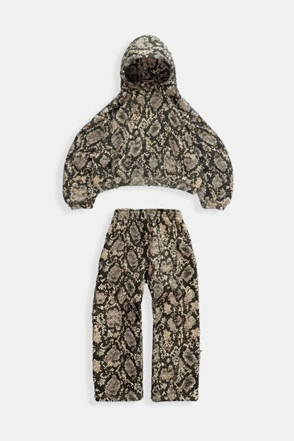 Snake print jogger set