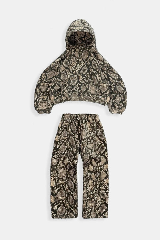 Snake print jogger set