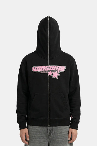 Grey full-zip hoodie