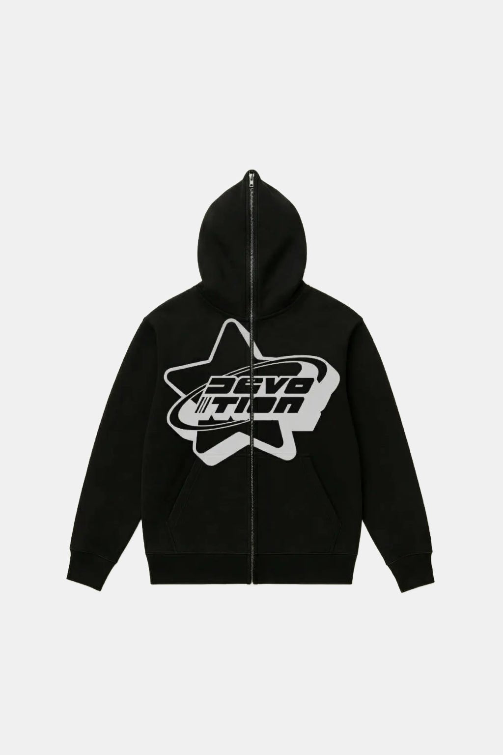 Black full-zip hoodie