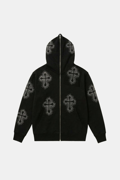 Gilet avec des croix strass