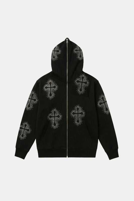 Gilet avec des croix strass
