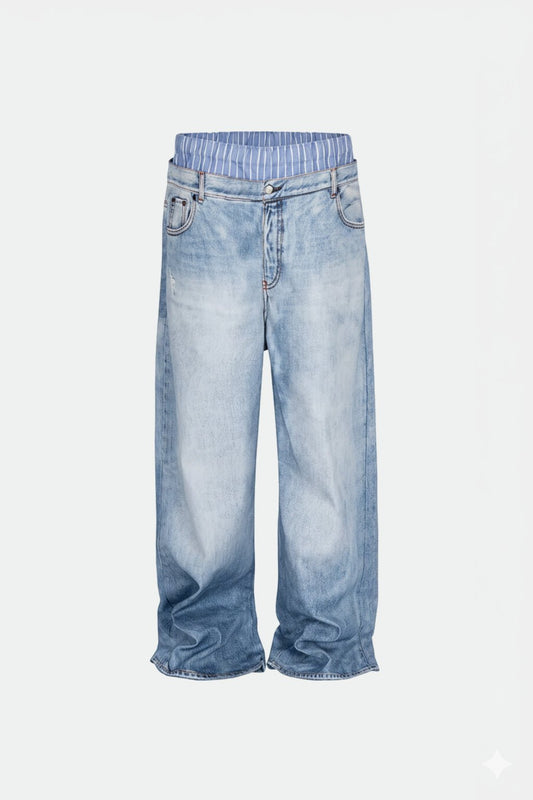 Faded baggy jeans