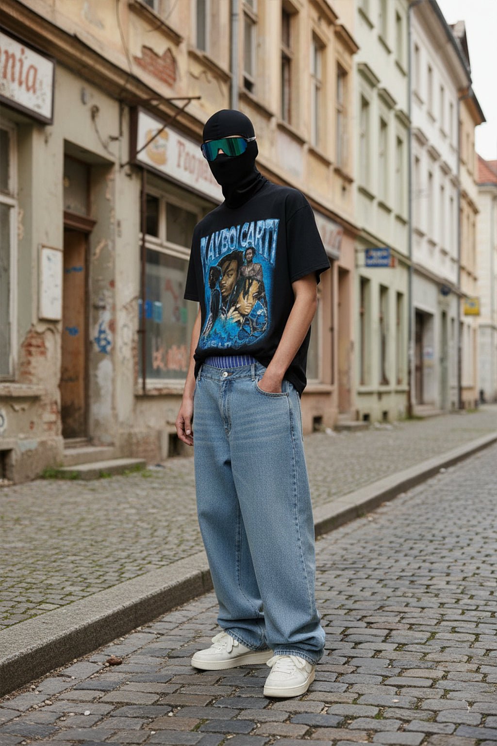 Jean baggy délavé