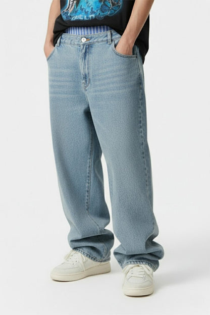 Faded baggy jeans