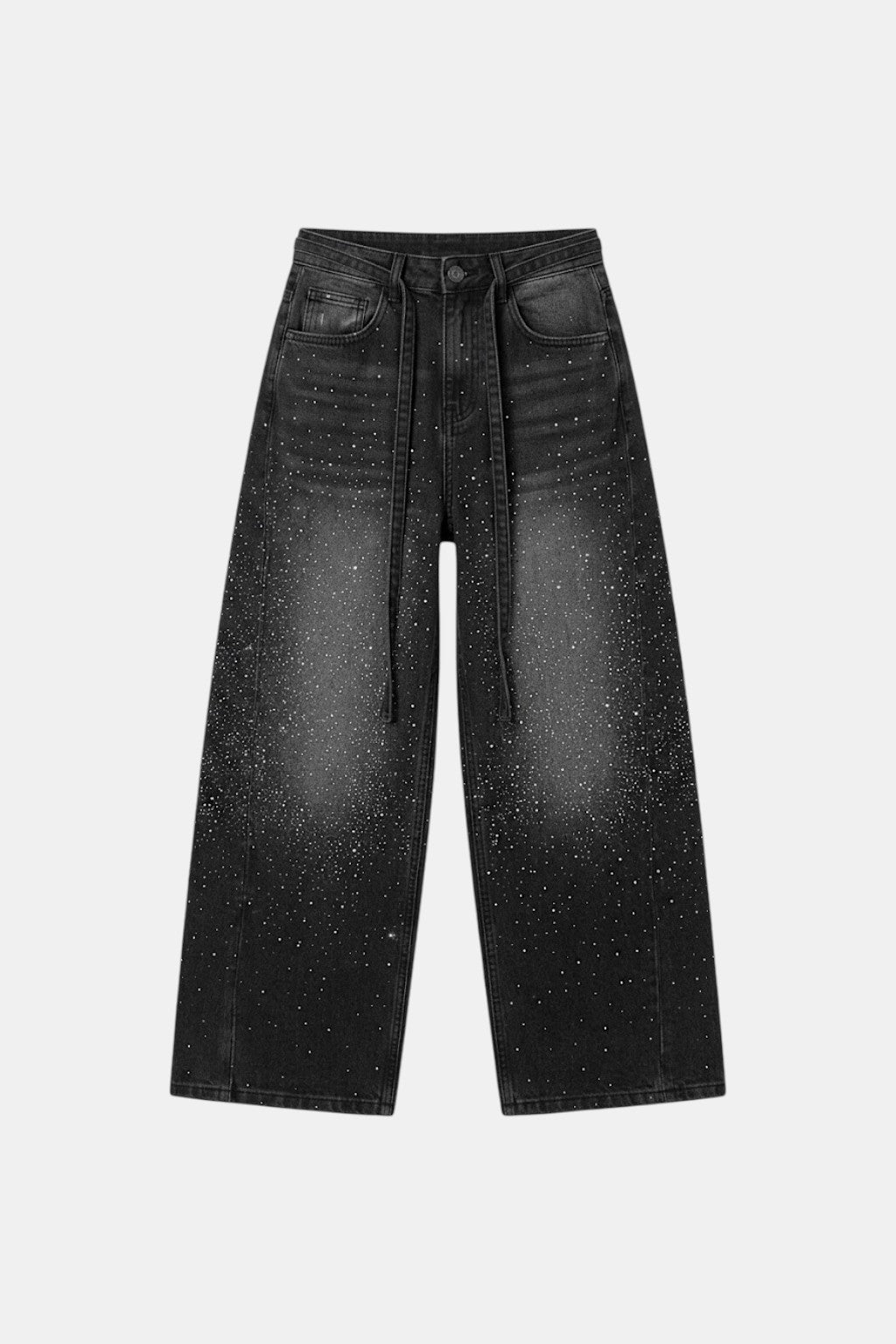 Baggy jeans with rhinestones