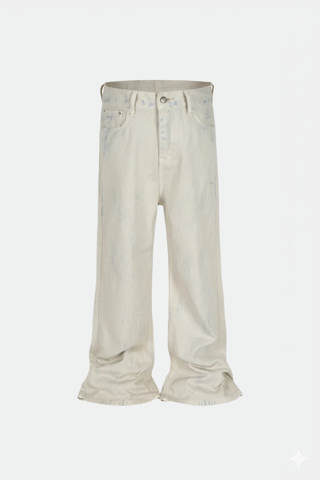 White barrel jeans