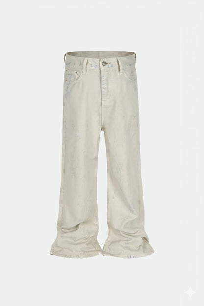 Jean barrel blanc