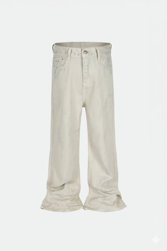 Jean barrel blanc