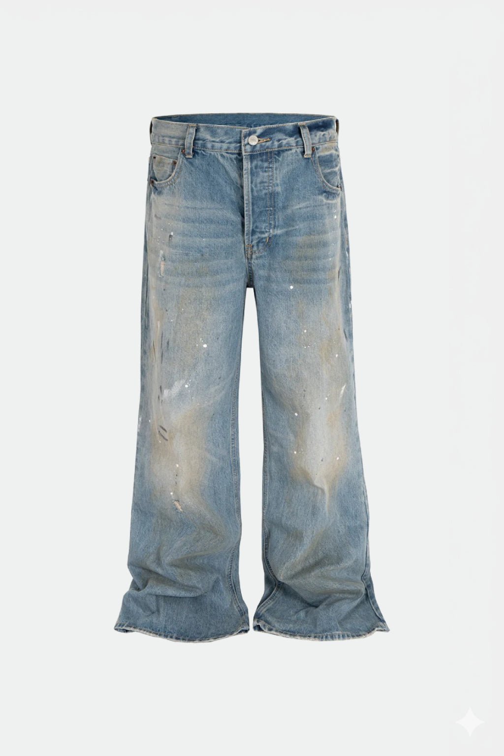 Blue barrel jeans
