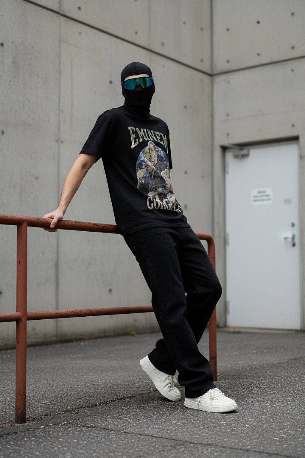 Black barrel jeans
