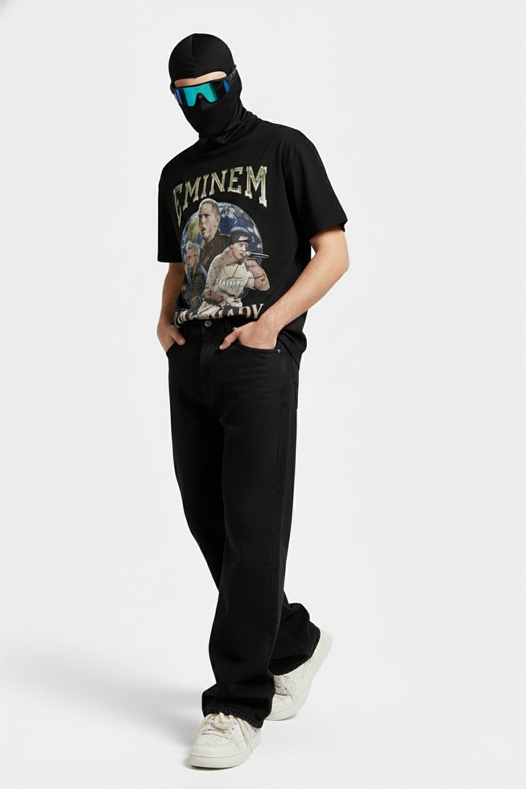 Black barrel jeans