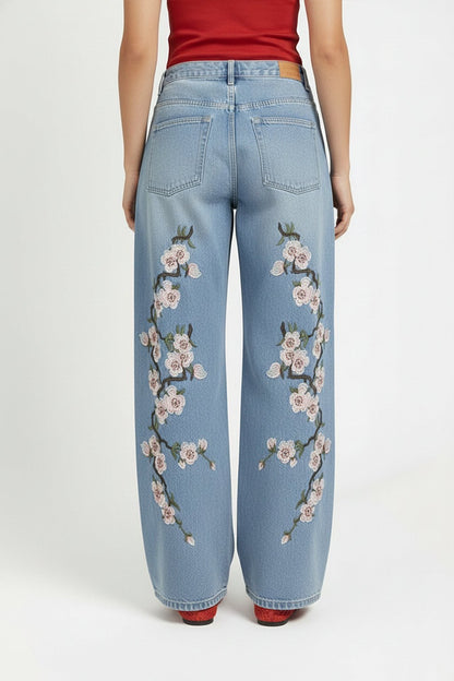 Cherry blossom jeans