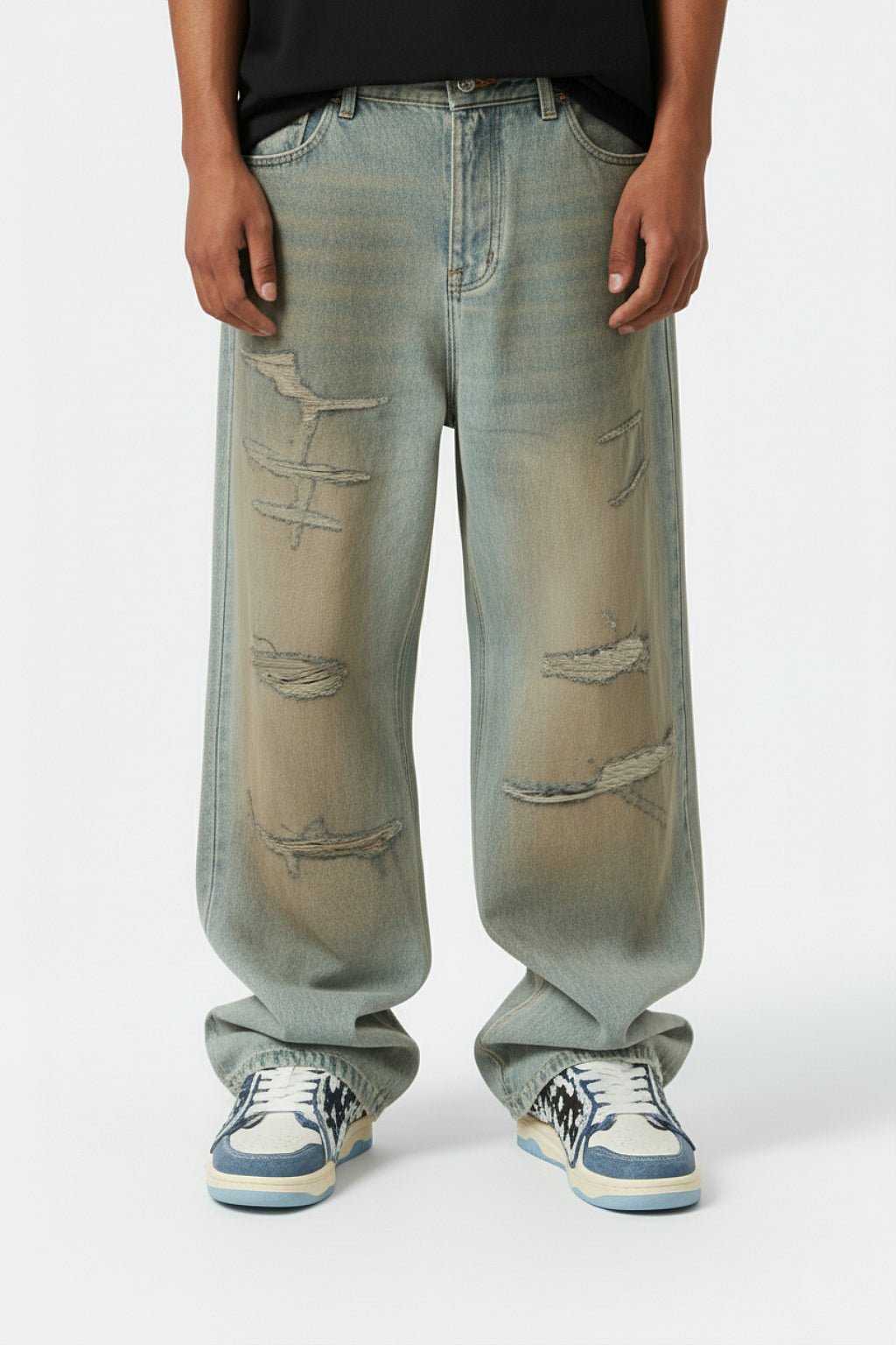 Jean effet sale