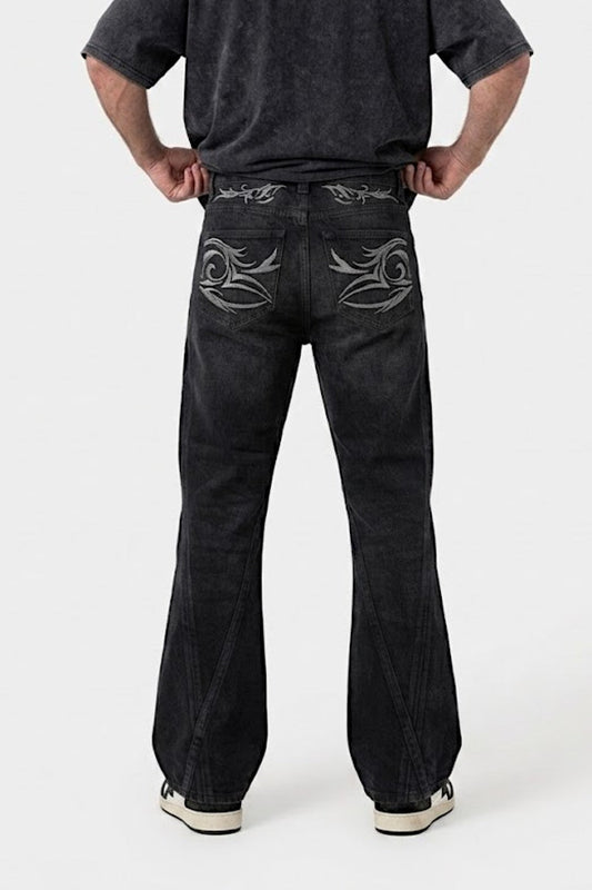 Tribal print jeans
