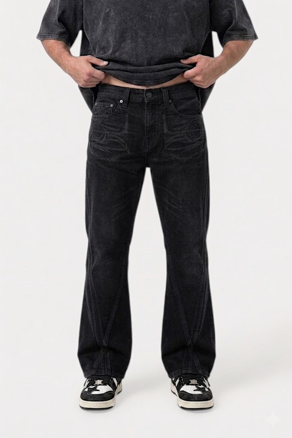 Tribal print jeans