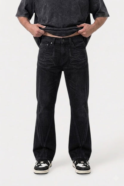 Tribal print jeans