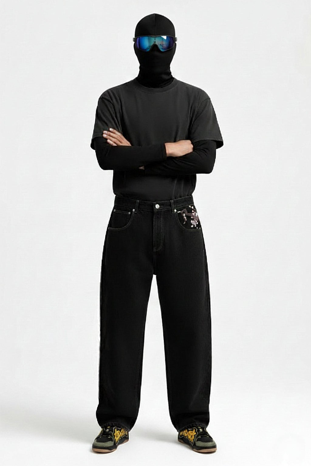 Japanese printed jeans