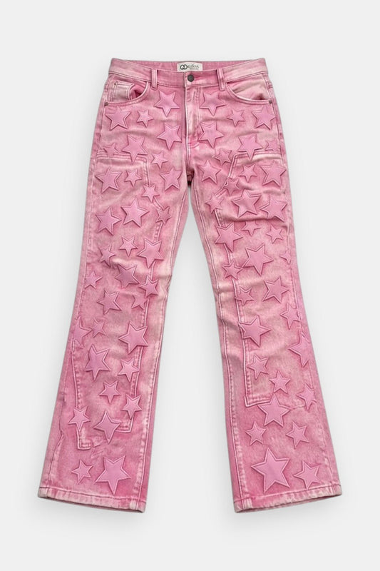 Pink jeans with star
