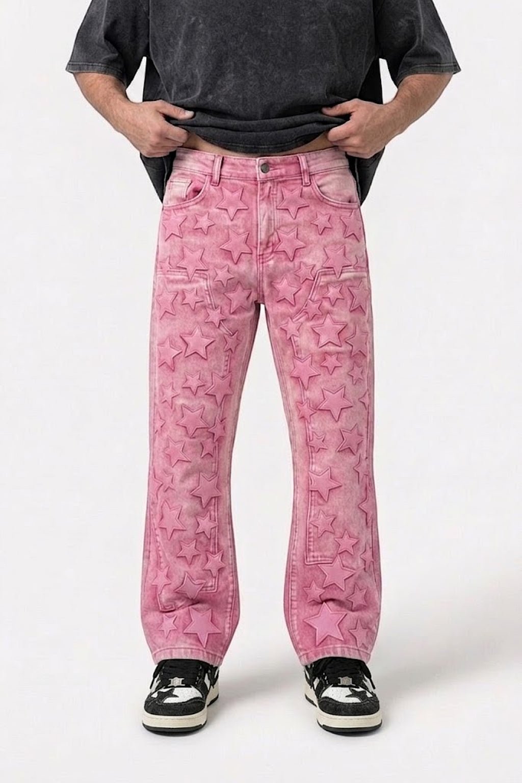 Pink jeans with star
