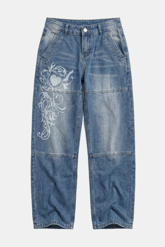 Low-rise Y2K jeans