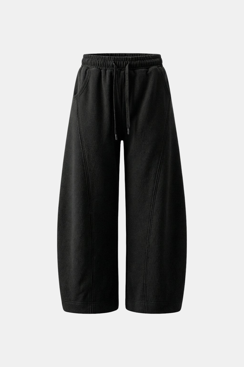 Black barrel joggers